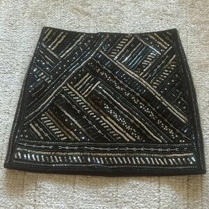 CLUB MONACO beaded sequin skirt